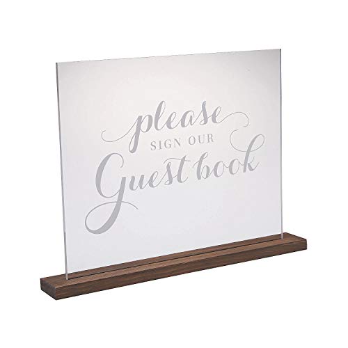 Acrylschild mit Aufschrift "Please Sign Our Guestbook", Heimdekoration, 1 Stück von Fun Express