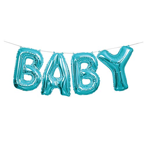 Blaues Baby Mylar Ballon Banner Party Dekor 1 Stück von Fun Express