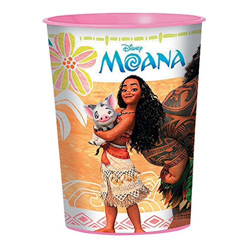 Disney Moana Kunststoff-Partybecher, 473 ml, perfekt für Kindergeburtstage und Disney-Prinzessinnenveranstaltungen von Fun Express