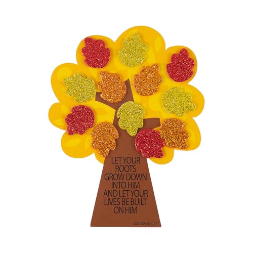 Fun Express 14 cm Herbstbaum mit Bibelvers Magnet Schaumstoff Bastelset – Macht 12 von Fun Express