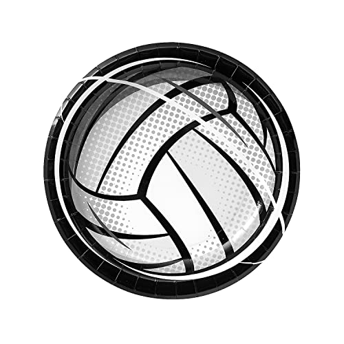 Fun Express 14115244 Volleyball-Pappteller, 23,5 cm, 8 Stück, Mehrfarbig, Medium von Fun Express