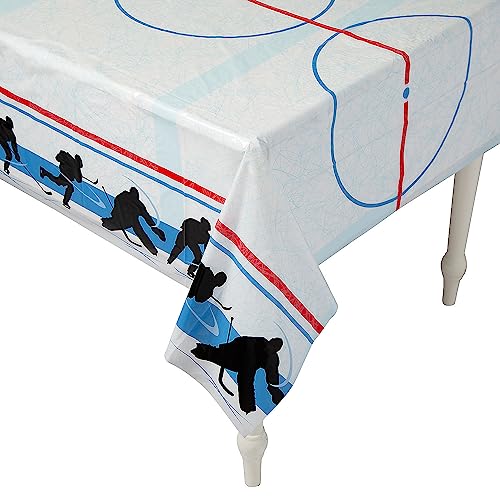 Fun Express 14151668 Tischdecke – perfekt für Hockey-Mottopartys, Geburtstage und mehr, Mehrfarbig von Fun Express