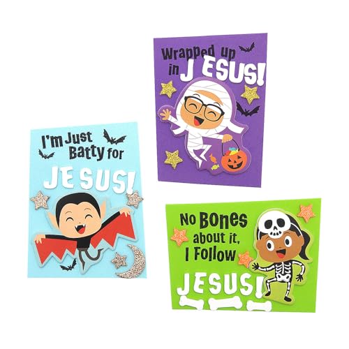 Fun Express 14279040 Religiöses Halloween-Magnet-Bastelset, kleine Boolievers, ideal für Kunst und Handwerk, Mehrfarbig von Fun Express