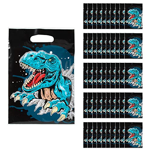 Fun Express 8 1/5.1 cm x 30.5 cm T-Rex Kunststoff Goody Bags - 50 Stück von Fun Express