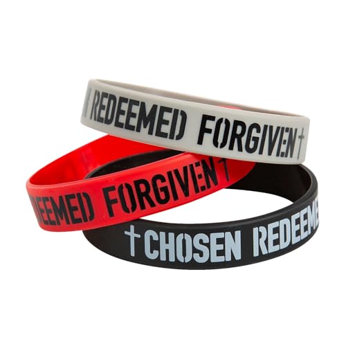 Fun Express Chosen Redeemed Forgiven Gummi-Armband-Sortiment – 12-teilig von Fun Express