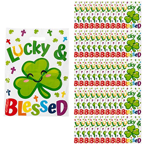 Fun Express Große religiöse St. Patrick's Day Goody Bags aus Kunststoff, 50 Stück von Fun Express