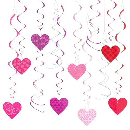 Fun Express Hängende Valentine Herzen Swirl Dekorationen 76.2 cm - 12 Stück von Fun Express