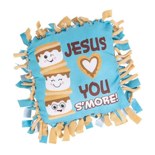 Fun Express Jesus Loves You S'More Fleece-Bastelset für Kissen – macht 6 von Fun Express