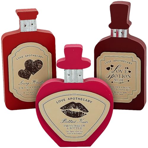 Fun Express Love Potion Bottle Tischschild Valentinstag Dekorationen 3 Stück von Fun Express