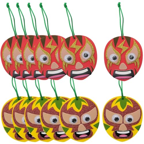 Fun Express Luchador Masken-Ornament-Bastelset – Ergibt 12 von Fun Express