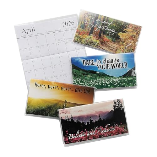 Fun Express Motivierender Papiertaschenkalender mit Vinyleinband, 16,5 x 8,9 cm, 2025-2026, 12 Stück von Fun Express