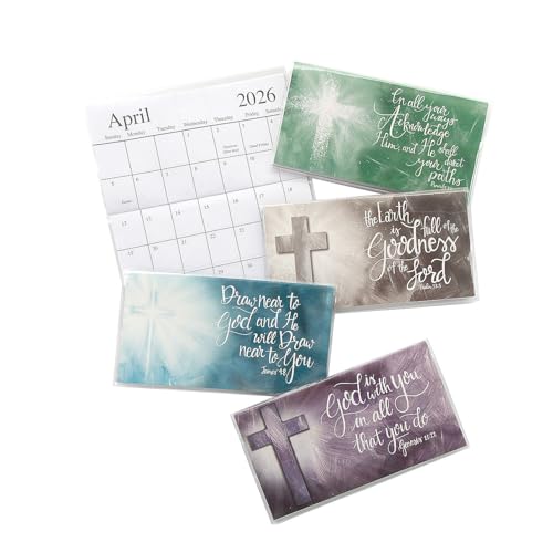 Fun Express Papiertaschenkalender, 16,5 x 8,9 cm, 2025-2026, Expressions of Faith, 12 Stück von Fun Express