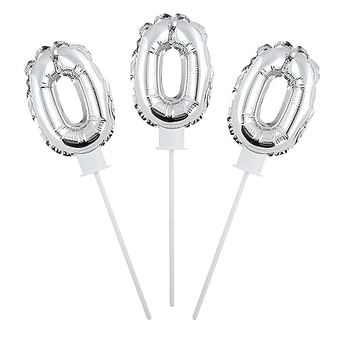 Fun Express Selbstaufblasende Mylar-Luftballons, Zahl 0, 15,2 cm, 6 Stück von Fun Express