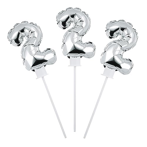 Fun Express Selbstaufblasende Mylar-Luftballons, Zahl 2, 15,2 cm, 6 Stück von Fun Express