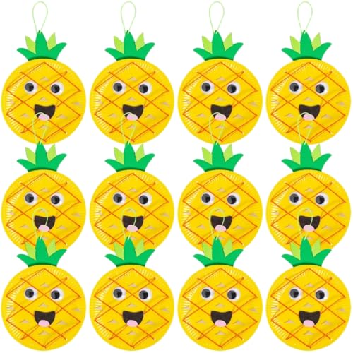 Fun Express Silly Pineapple Schnürschild, Bastelset – macht 12 von Fun Express