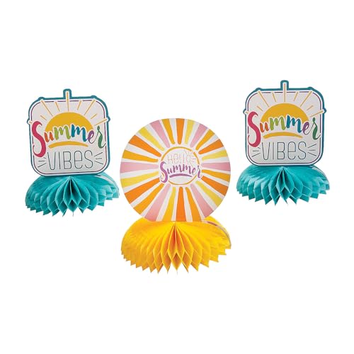 Fun Express Summer Party Honeycomb Centerpieces - 3 Pieces von Fun Express