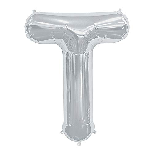 Fun Express - "T" Shaped Silver Mylar - Party Decor - Balloons - Mylar Balloons - 1 Stück von Fun Express