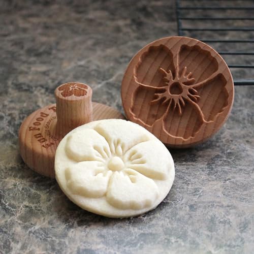 Fun Food Tools, Keksstempel aus Holz, 6,3 cm (Hibiskusblüte CS-101) von Fun Food Tools