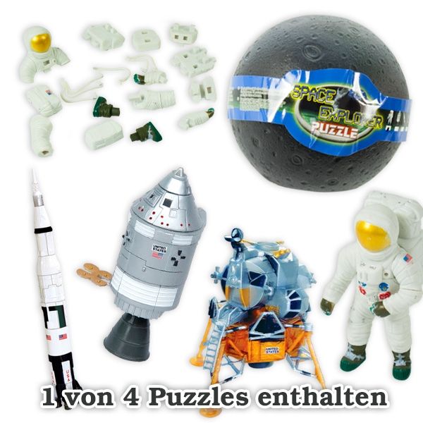 3D Puzzle Mondlandung, Space Explorer, 4 versch. Motive, 1 Stück von Fun Trading GmbH