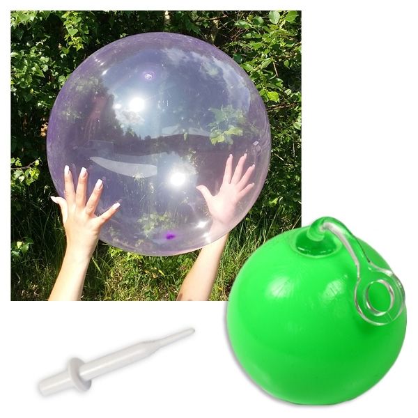 "Bubble" Spielball, aufblasbar 50 cm, selbstverschließend, mit Aufblashilfe von Fun Trading GmbH