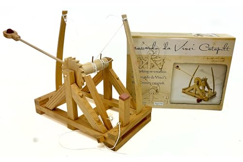 Fun Trading PFD-17 4117 - Holzbausatz nach Leonardo Da Vinci, Funktionsmodell Miniatur Katapult, Mittel von Fun Trading