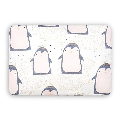 Fun with Mum Baby Kopfkissen Babykissen Kinder Kissen Kinderkopfkissen Babykopfkissen, Baby Kissen Kopfkissen Kleinkind 100% Baumwolle 20x30 cm - Lovely Pinguin von Fun with Mum