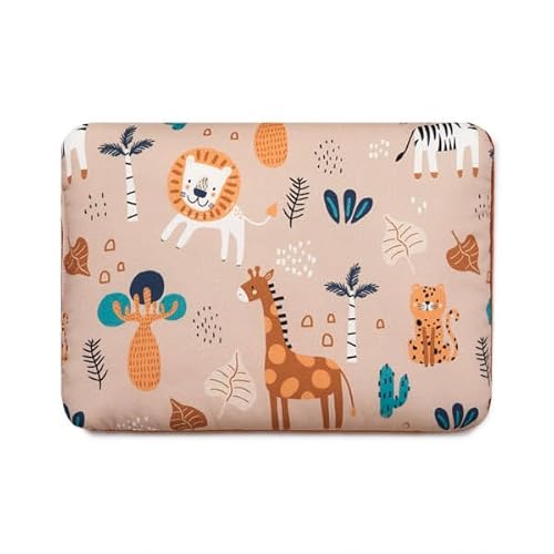 Fun with Mum Baby Kopfkissen Babykissen Kinder Kissen Kinderkopfkissen Babykopfkissen, Baby Kissen Kopfkissen Kleinkind 100% Baumwolle 20x30 cm - Safari von Fun with Mum