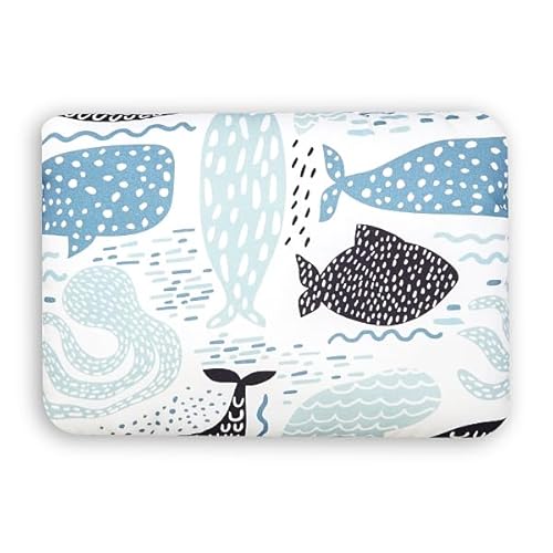 Fun with Mum Baby Kopfkissen Babykissen Kinder Kissen Kinderkopfkissen Babykopfkissen, Baby Kissen Kopfkissen Kleinkind 100% Baumwolle 20x30 cm - Sea Adventure von Fun with Mum