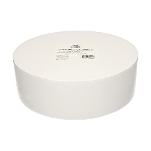 FunCakes Cake Dummy Round: Cake decorating, Reusable dummy, Make the perfect round dummy, Ø30 cm x 10 cm, White von FunCakes