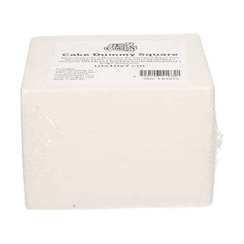 FunCakes Cake Dummy Square: Cake decorating, Reusable dummy, Make the perfect square dummy, 10x10x7 cm von FunCakes