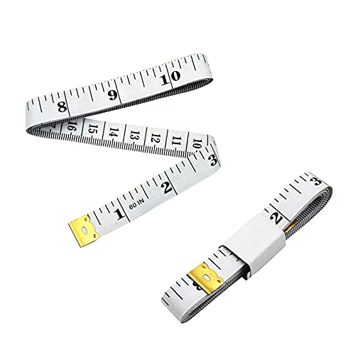 FuninCrea weiches Maßband, 60 Zoll anthropometrische Lineal 150 cm doppelte Skala Schneiderband zum Nähen für Körper aus Gewebe Maßschneidern und Gewichtsverlust medizinischen Körpermaße (2) von FuninCrea