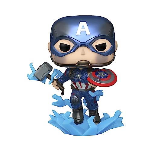 Funko Pop! Marvel: Avengers End Game S4 - Captain America (with Hammer) (Glows in The Dark) (Metallic) (Special Edition) #1198 Bobble-Head Vinyl Figure von Funko