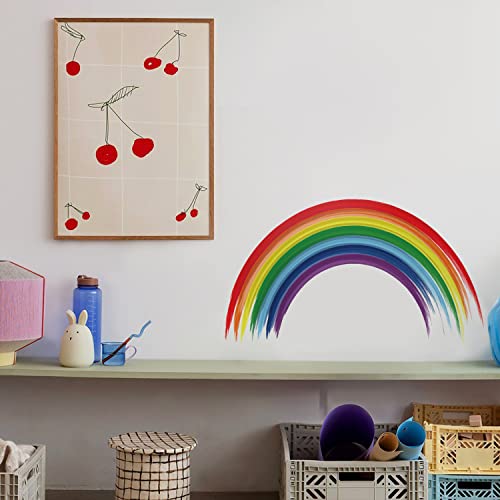 funlife selbstklebend Regenbogen Wandaufkleber, bunt Regenbogen Wandtattoos Wandsticker für Kinderzimmer, süße Motive PVC Wandbild Wanddeko für Kinder, Mädchen, Baby, 1 Rolle 38x68 cm von Funlife