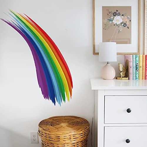 funlife selbstklebend Regenbogen Wandaufkleber, bunt Regenbogenbrücke Wandtattoos Wandsticker für Kinderzimmer, süße Motive PVC Wandbild Wanddeko für Kinder, Mädchen, Baby, 1 Rolle 38x90cm von Funlife