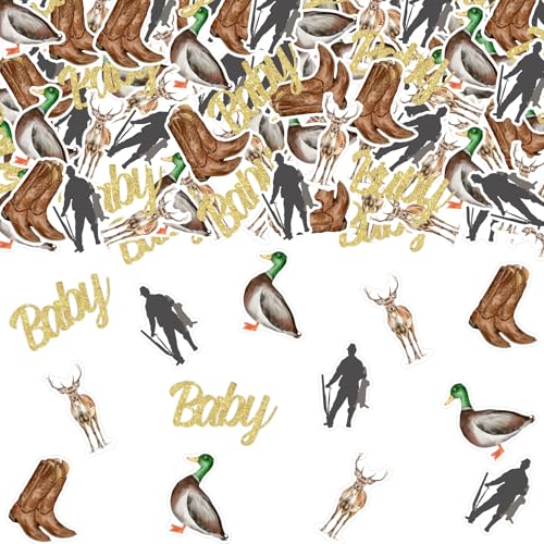 Funmemoir Jagd-Babyparty-Dekorationen für Jungen, 200 Stück, Jagd, Babyparty, Konfetti, doppelseitig, Tischdekoration, Streukonfetti für Jagd, Motto It's a Boy, Babyparty-Dekorationen Funmemoir Jagd-Babyparty-Dekorationen für Jungen, 200 Stück, Jagd, Babyparty, Konfetti, doppelseitig, Tischdekoration, Streukonfetti für Jagd, Motto It's a Boy, Babyparty-Dekorationen von Funmemoir