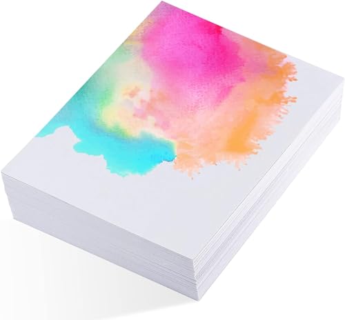 Funmo 60 Blatt Aquarellpapier, 300g/m² Weiß Gouachepapier, Zeichenpapier zum Aquarell und Skizzieren, Aquarellblock Aquarellpapier für Anfänger Künstler Erwachsene Kinder Studenten von Funmo