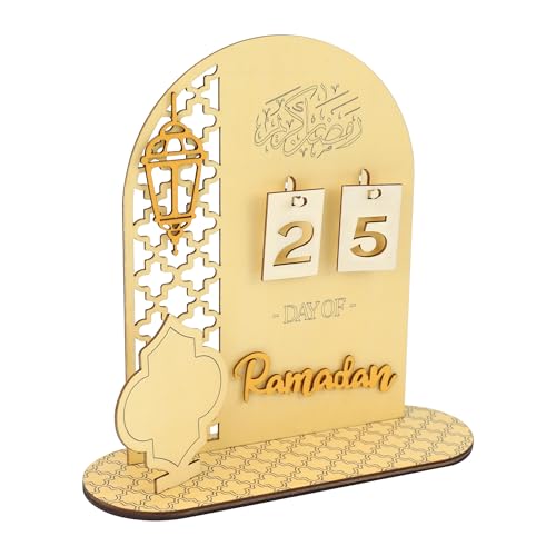 Funnlot Ramadan Kalender, Ramadan Deko Aus Holz, Ramadan Kalender Kinder für Eid Mubarak Dekoration, DIY Ramadan Dekoration 30 Tage Countdown Ramadan Geschenke für Kinder von Funnlot