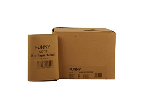 Funny Semy Braune Papiertüten | Biomüllbeutel 10L | 300 Stück | Kraftpapier Tüten | Kompostierbare Bioabfalltüten | Umweltfreundliche Papiertüten groß | Müllsäcke für Biotonne, Tüten zum Befüllen von Funny