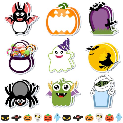 Halloween-Haftnotizen, seltsam, gruselig, Haftnotizblock, Kürbis, Geist, Spinne, niedlich, lustig, selbstklebende Seitenmarkierungen, Schreibnotizen, Notizblöcke für Kinder, Erwachsene, Büro, Schule, von Funseeya