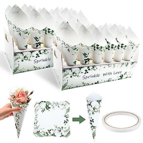 60 Stück Konfetti-Kegel mit Halter-Box, Hochzeitskonfetti-Kegelhalter, Party-Konfetti-Kegel, Blütenblätter, Blumenstrauß, Süßigkeiten-Halter für Hochzeit, Geburtstag, Party 60 Stück Konfetti-Kegel mit Halter-Box, Hochzeitskonfetti-Kegelhalter, Party-Konfetti-Kegel, Blütenblätter, Blumenstrauß, Süßigkeiten-Halter für Hochzeit, Geburtstag, Party von Funvalley Surperfect