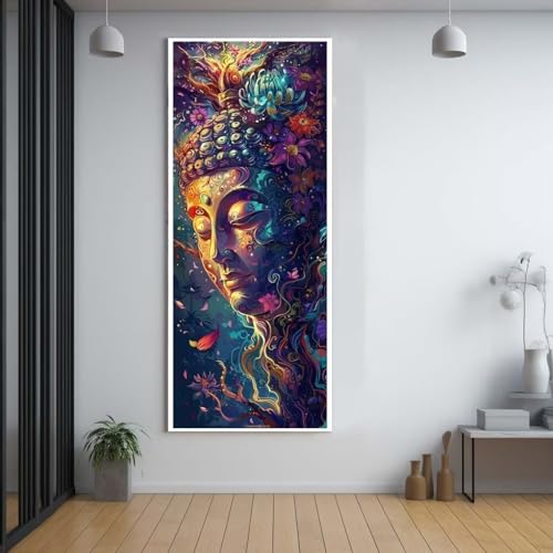 Diamond Painting Landschaft Buddha 100x200cm，5D Daiments Painting Erwachsene mit Diamond Painting Zubehör，Groß Diamont Painting bilder Set Full Square Drill Geschenk für mädchen Home Wall Décor B95 von Funxer