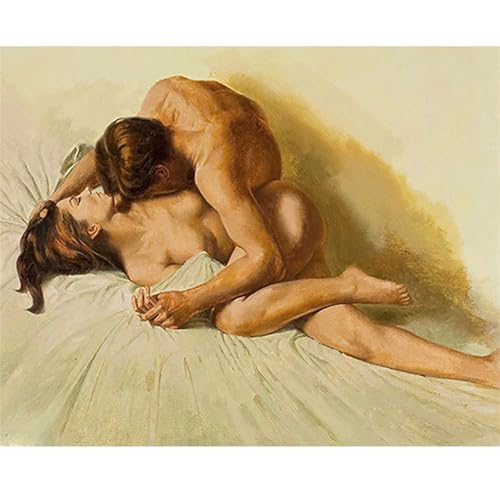 Diamond Painting Sexy Männer Frauen diamond painting erwachsene 50x70cm, 5D Square diamond painting set mit Zubehör Full Set, DIY Cross Stickerei Deko Wohnzimmer Schlafzimmer Büro Eingang Wand D73 von Funxer