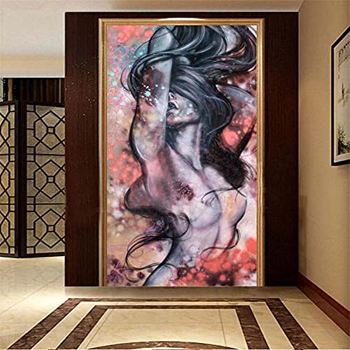 Diamond Painting sexy nackte Frau Diamant Painting Bilder Groß 70x140 cm, 5D Diamant Malerei mit Diamond Painting Zubehör Full Set, DIY Cross Stickerei Deko Wohnzimmer Schlafzimmer Büro Eingang Wand von Funxer