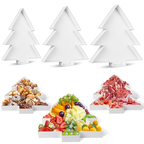 3 Stück befüllbarer Weihnachtsbaum Papp-Buchstaben für Charcuterie Tablett Charcuterie Pappbox Xmas Treat Papier Süßigkeiten Behälter für Weihnachten Neujahr Kekse Goodie Box Party Supplies von Furbeko