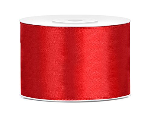 Satinband Dekoband 50 mm breit (rot) Hochzeit Schleifen bilden Geschenke verschönern von Monond