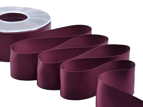 Furlanis Doppelsatinband, Bordeaux dunkel, 40 mm x 25 m von Furlanis