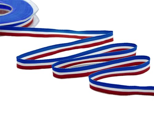 Furlanis Satinband, dreifarbig, französische Flagge, Polyester, 25 m von Furlanis