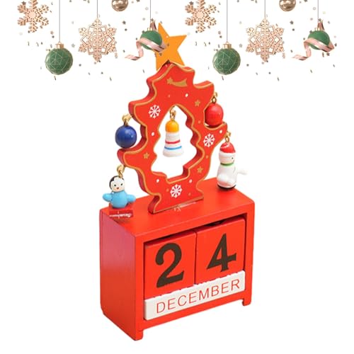 Furtryvl Tischnummer Datum Holz Holz Safe Adventskalender Weihnachten Dekorationen Countdown Kalender für Familien Freunde von Furtryvl