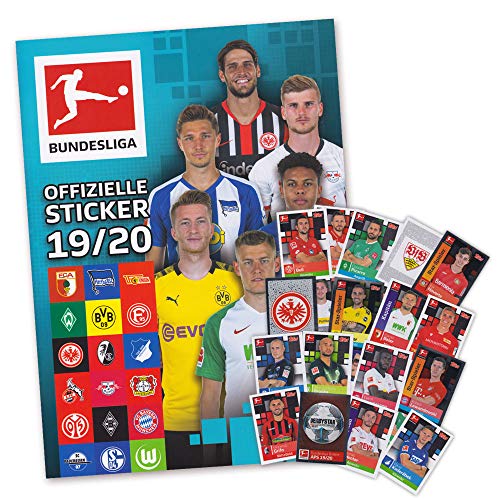 Fußball Bundesliga Saison 2019/20 - Starter Album + 50 Sticker gemischt (ohne Doppelte) von Fußball Bundesliga 2019 2020