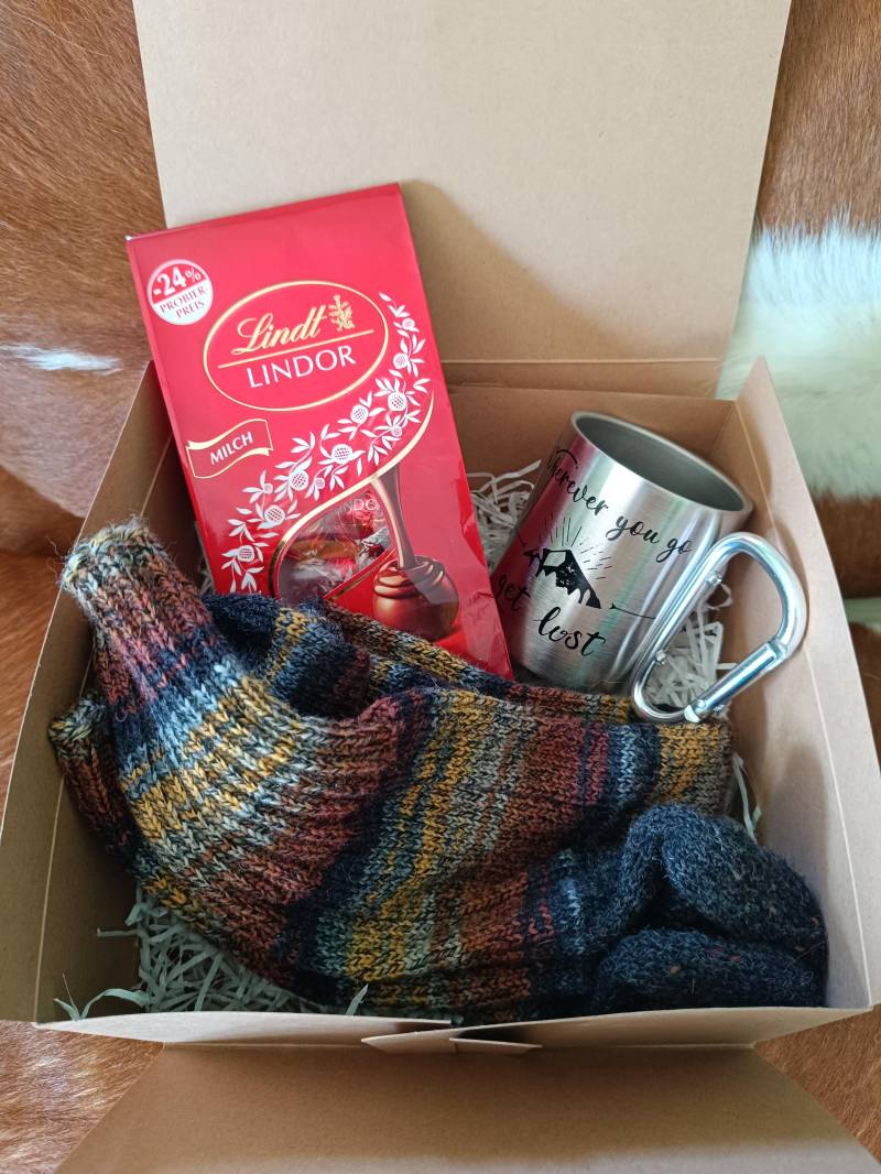 Männer Geschenkbox/Handgestrickte Socken Gr. 50/52 von Fusswerk